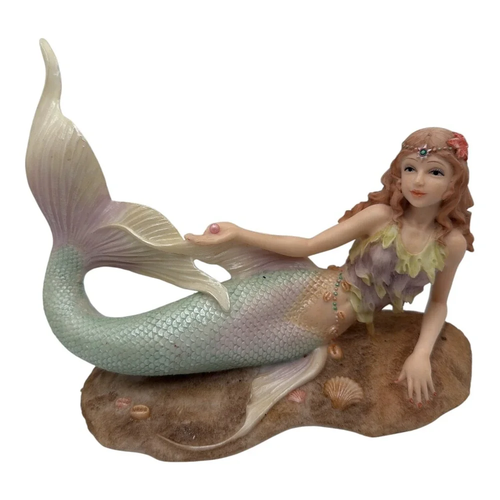 Pacific Giftware Mermaid Figure on Beach Seashells EUC Edmond Oklahoma